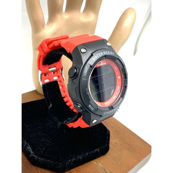 Invicta Men's Watch 47528 Racing Quartz Digital Black Red Resin Strap 52mm - Picture 14 of 14